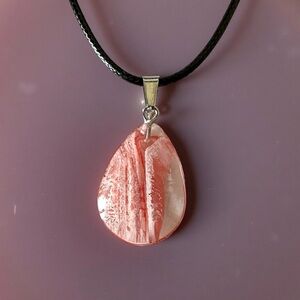 ⭐️ 5 for $25 Glass Crystal Water Droplet Pendant Necklace on a Black Cord